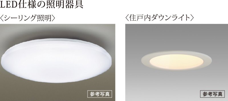LED仕様の照明器具