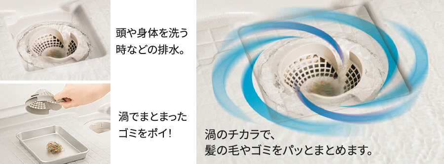 パッとくるりんポイ排水口