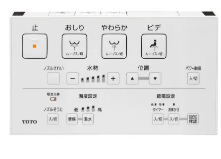 ウォシュレットの壁付リモコン