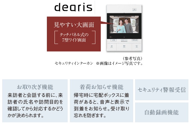高いセキュリティ性を追求したインターホン「dearis（ディアリス）」