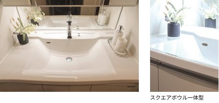アクリル人工大理石カウンター（ボウル一体型）