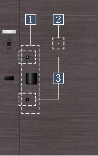 玄関ドアにも、行き届いた安心機能を採用。