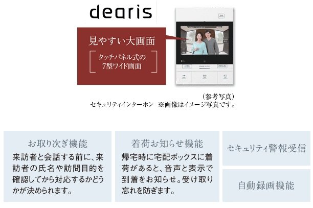高いセキュリティ性を追求したインターホン「dearis（ディアリス）」