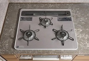 ハイパーガラスコートトップ3口コンロ