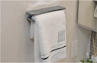 小物置付タオル掛け