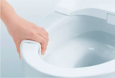 トイレ掃除が簡単にフチなし形状