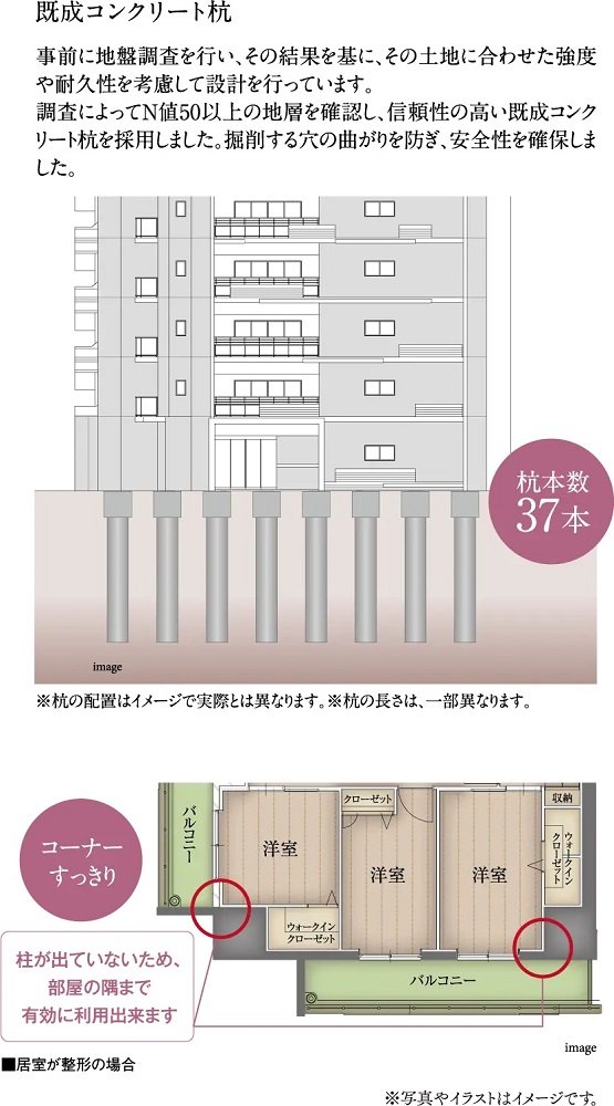 安心な暮らしのために、強固な基礎構造