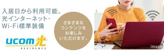 光インターネット・Wi-Fi標準装備