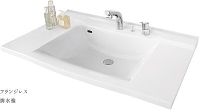 人造大理石天板ボウル一体型カウンター