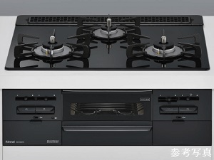 3口ガラストップコンロ