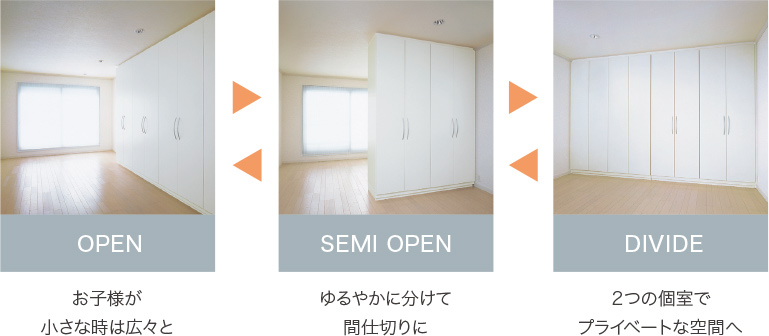 可動で選択肢が広がる!お部屋の使い方