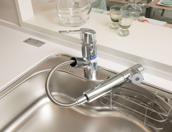 浄水器一体型シャワー混合水栓