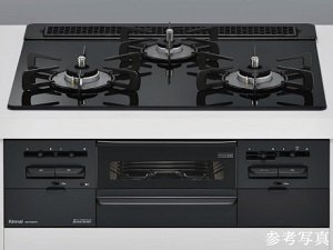 3口ガラストップコンロ