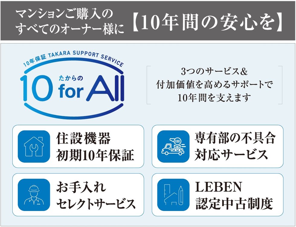たからの10 for All
(専有部メンテナスサービス)