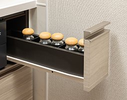 ソフトクローズ機能付スパイスラック