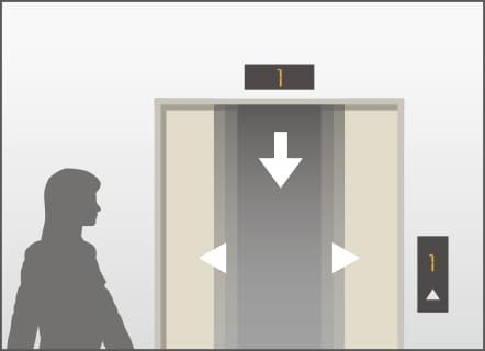 オートロック連動エレベーター