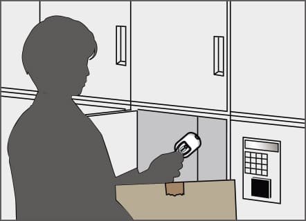 宅配ボックスと鍵が連動
