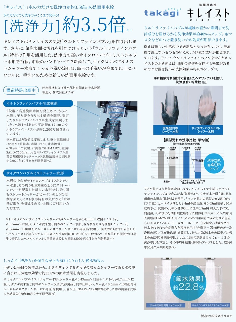 洗面用水栓キレイスト