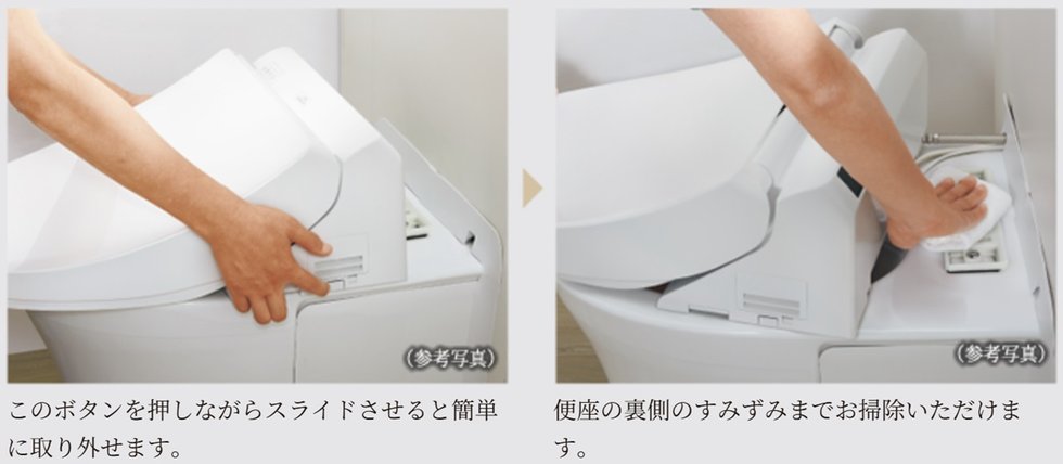ウォシュレット本体ワンタッチ着脱