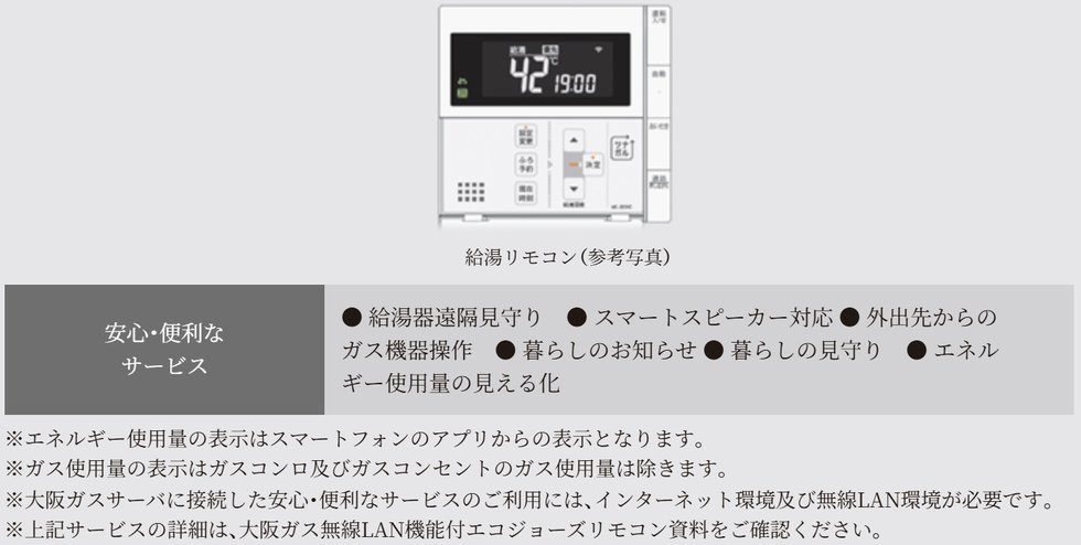 無線LAN機能付きエネルックリモコン