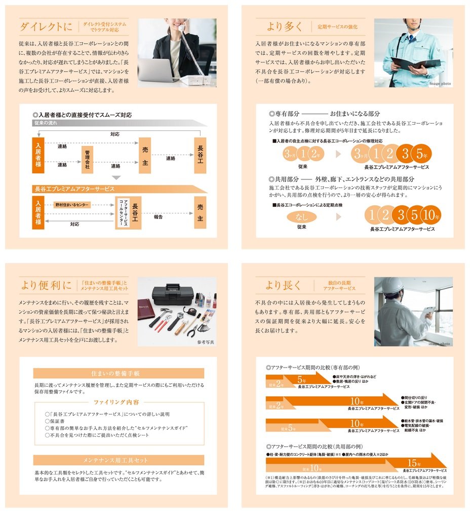 施工会社が直接対応できるアフター体制。