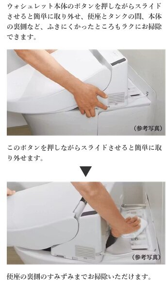 ウォシュレット本体ワンタッチ着脱