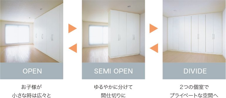 可動で選択肢が広がる!お部屋の使い方