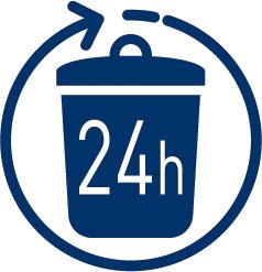 お部屋はいつもすっきり「24時間ゴミ出しOK」