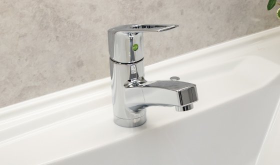 ムダな給湯器の着火を抑える洗面節湯水栓