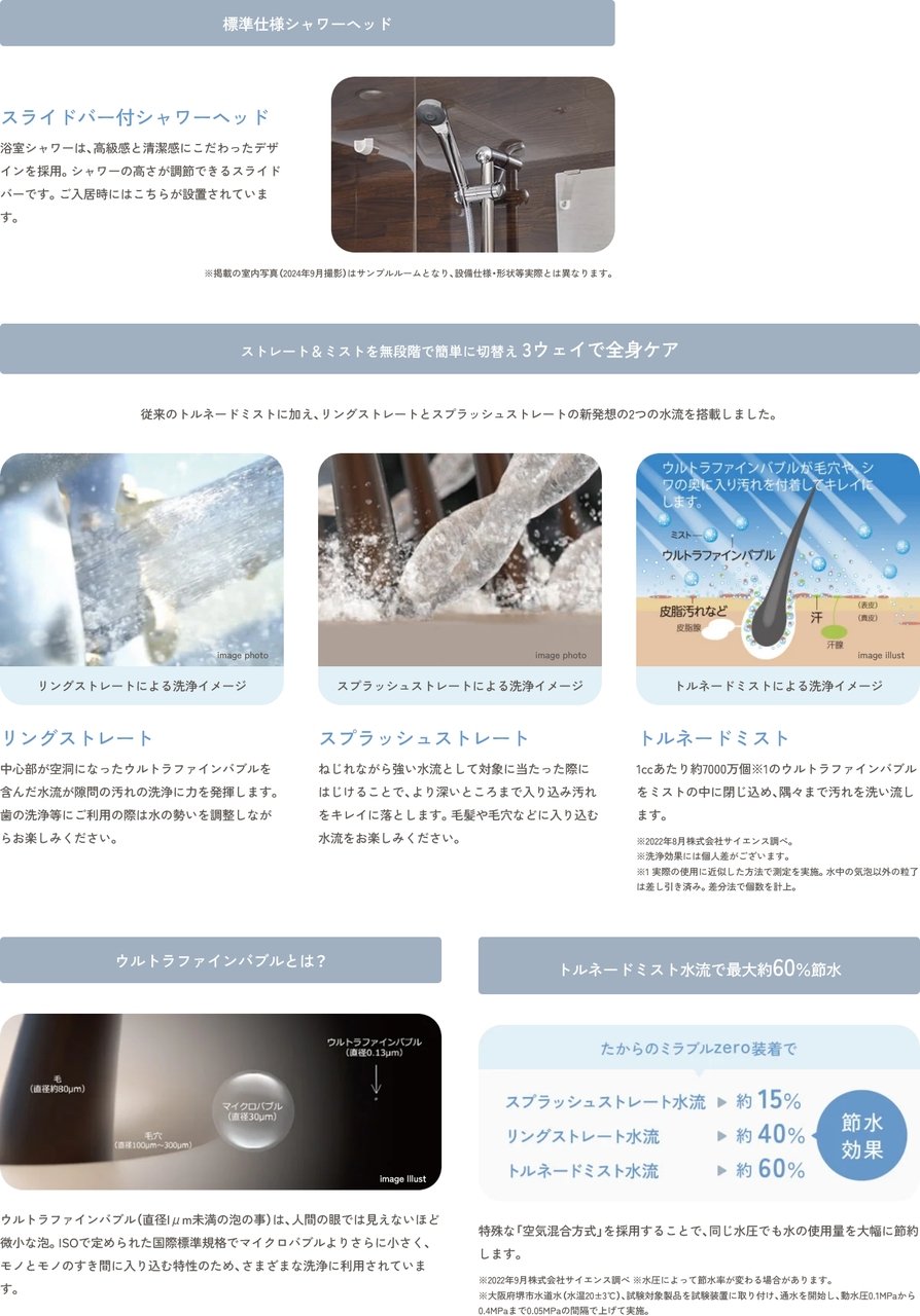ウルトラファインバブルを含んだ水が肌や髪質を整える
「たからのミラブルzero」