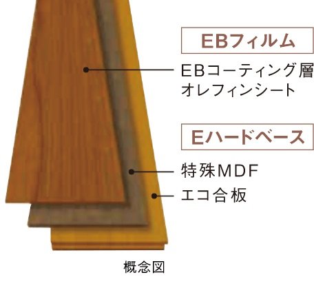 ノンワックス抗菌フローリングを採用