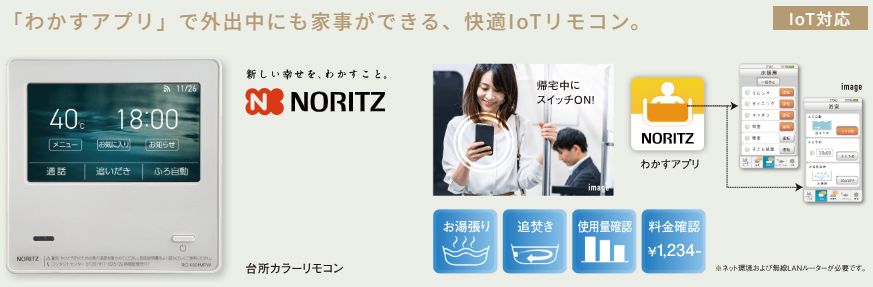 キッチンからお風呂の準備