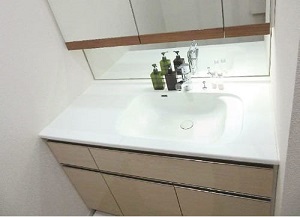 人工大理石ボウル一体型カウンター