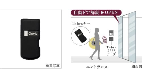 Tebraキーで鍵をポケットや鞄に入れたままハンズフリーでラクラク解錠
