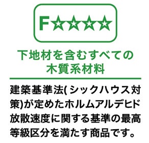 低ホルムアルデヒド最高等級