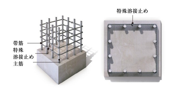 粘り強さをアップする柱構造