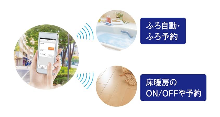 スマホで外出先から遠隔操作