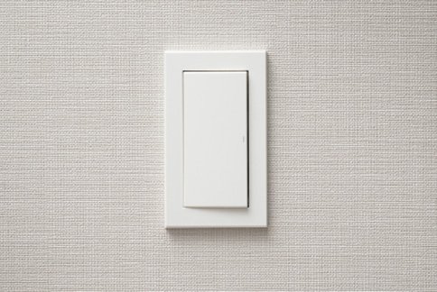 誰でも押しやすい大型のプレートスイッチ