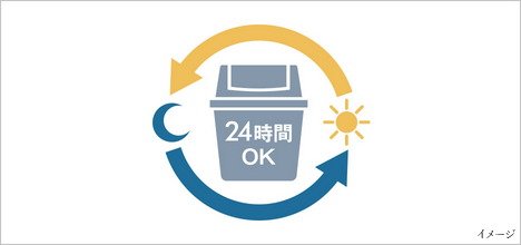 24時間ゴミ出し可能