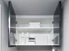 洗濯機置場上部吊戸棚