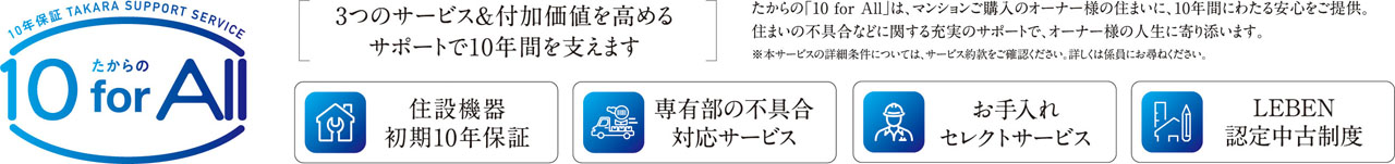 たからの10 for Al（l 専有部メンテナンスサービス）
