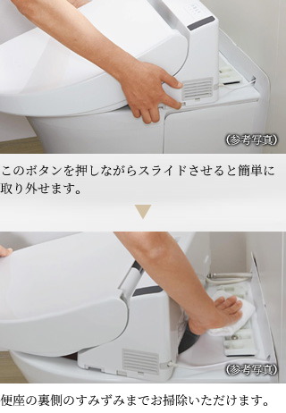 ウォシュレット本体ワンタッチ着脱