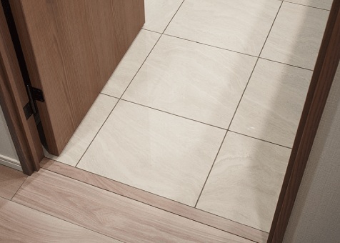 床400角タイル貼り