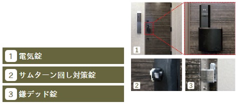 玄関扉は鍵の出し入れが不要な電気錠