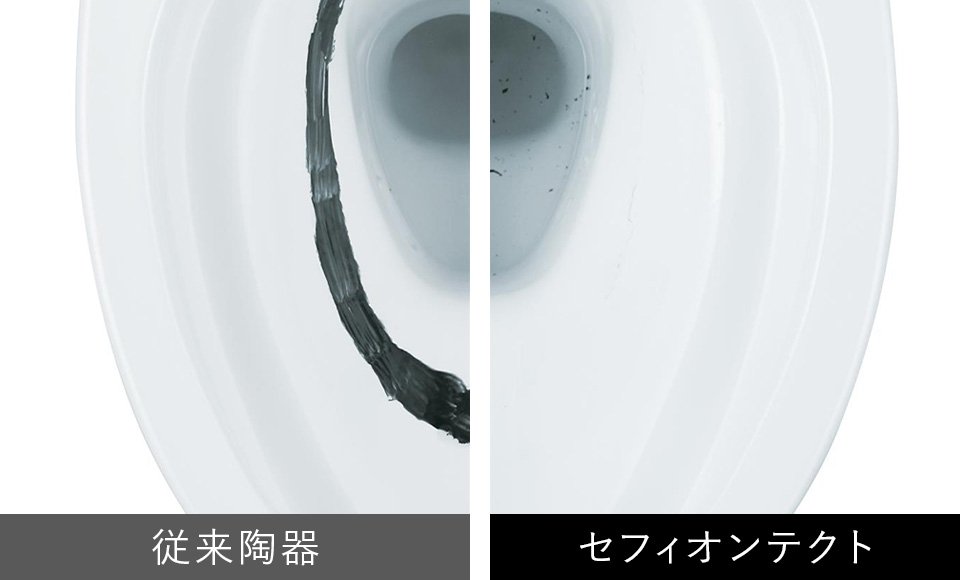 汚れが付きにくく、落ちやすい