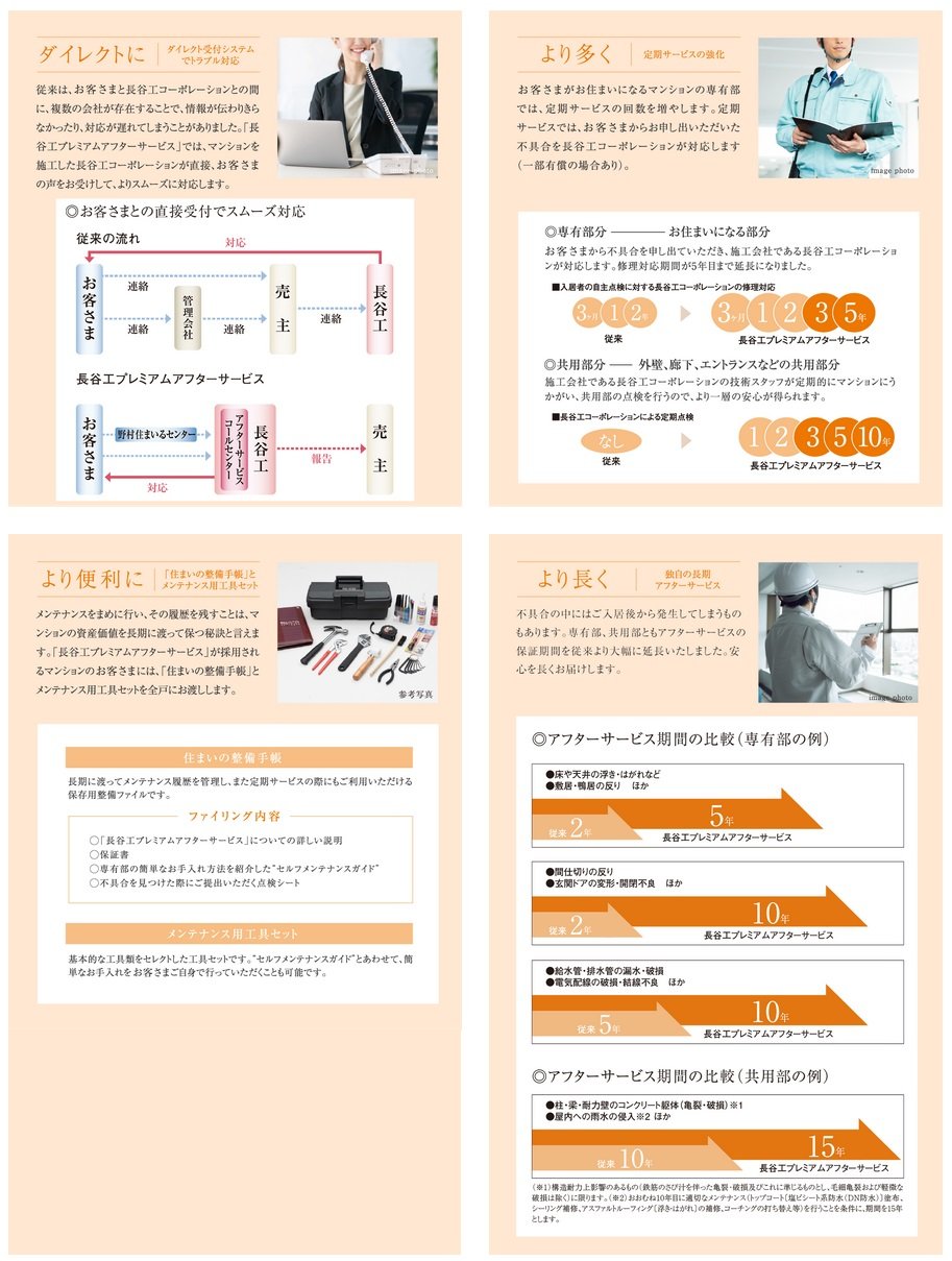 施工会社が直接対応できるアフター体制。