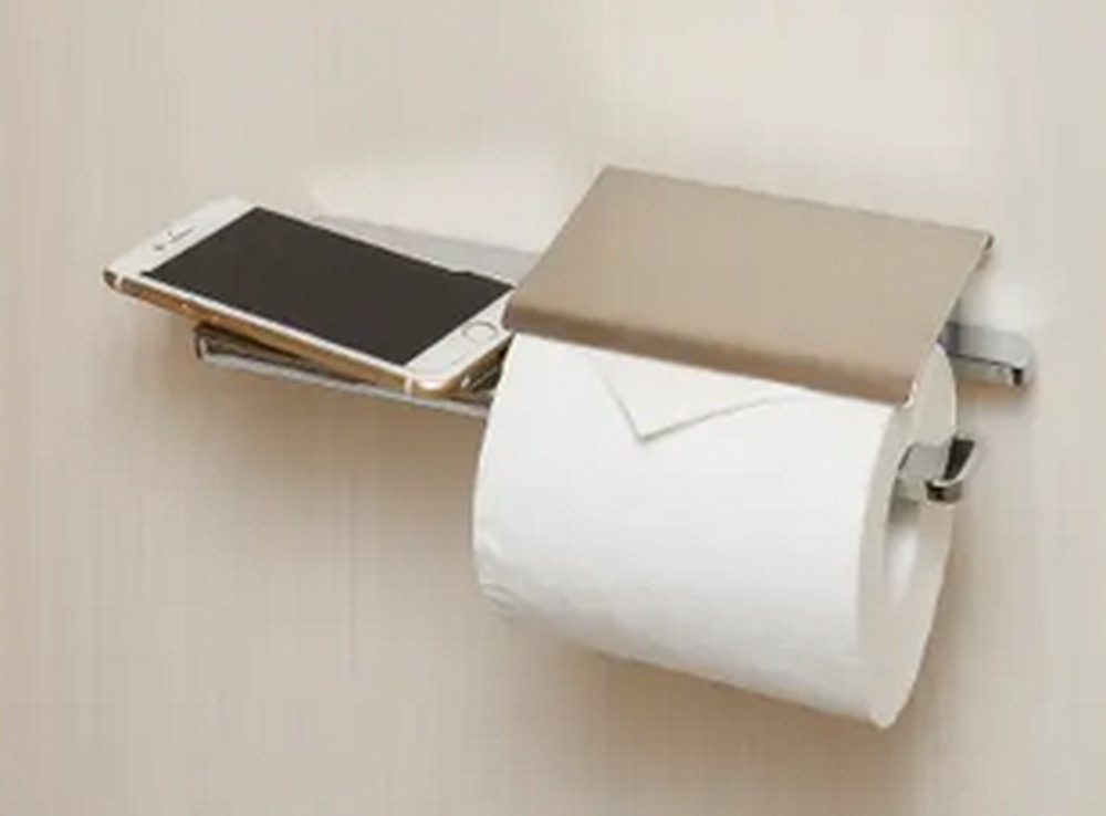 トイレのカウンター付きペーパーホルダー