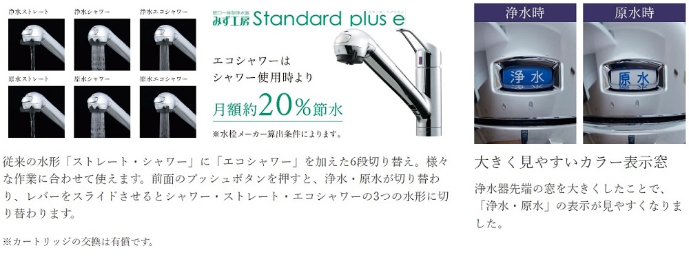 蛇口一体型浄水器シングルレバー混合水栓（ワンホール型）
