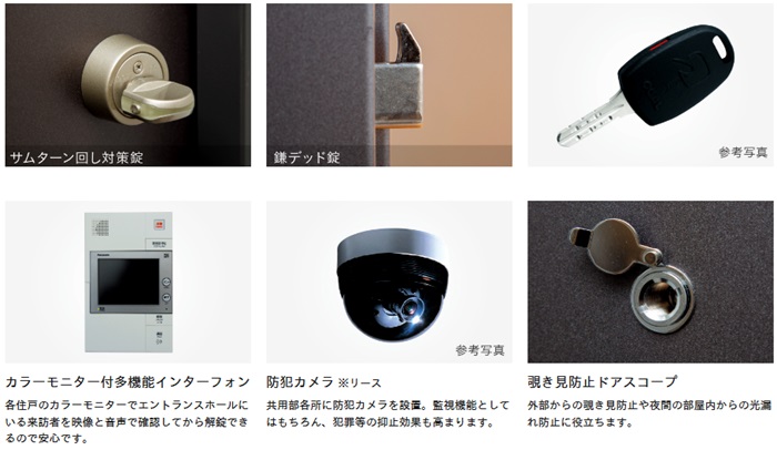 ダブルロック仕様で安心のディンプルキー