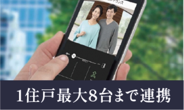 外出先からスマートフォンでインターホンの応対が可能